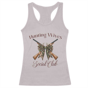 Funny Hunter Wife Racerback Tank Top Hunting Wives Social Club TS12 Ice Gray Print Your Wear
