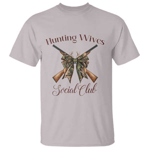 Funny Hunter Wife T Shirt Hunting Wives Social Club TS12 Ice Gray Print Your Wear