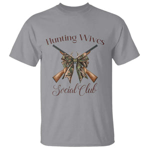 Funny Hunter Wife T Shirt Hunting Wives Social Club TS12 Sport Gray Print Your Wear