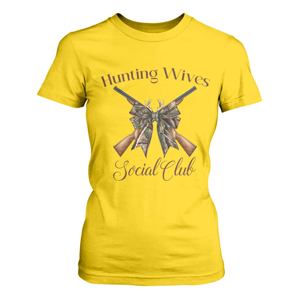 Funny Hunter Wife T Shirt For Women Hunting Wives Social Club TS12 Daisy Print Your Wear