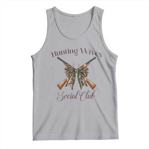 Funny Hunter Wife Tank Top Hunting Wives Social Club TS12 Athletic Heather Print Your Wear