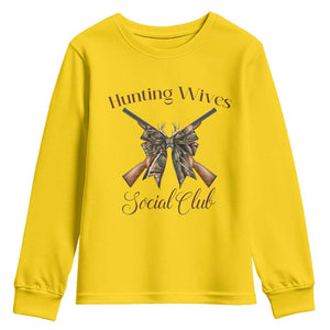 Funny Hunter Wife Youth Sweatshirt Hunting Wives Social Club TS12 Daisy Print Your Wear
