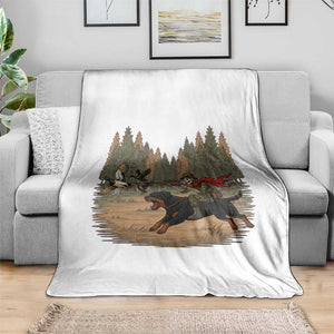 Funny Skeleton Riding Labrador Hunting Throw Blanket Gift For Hunter TS12 Print Your Wear