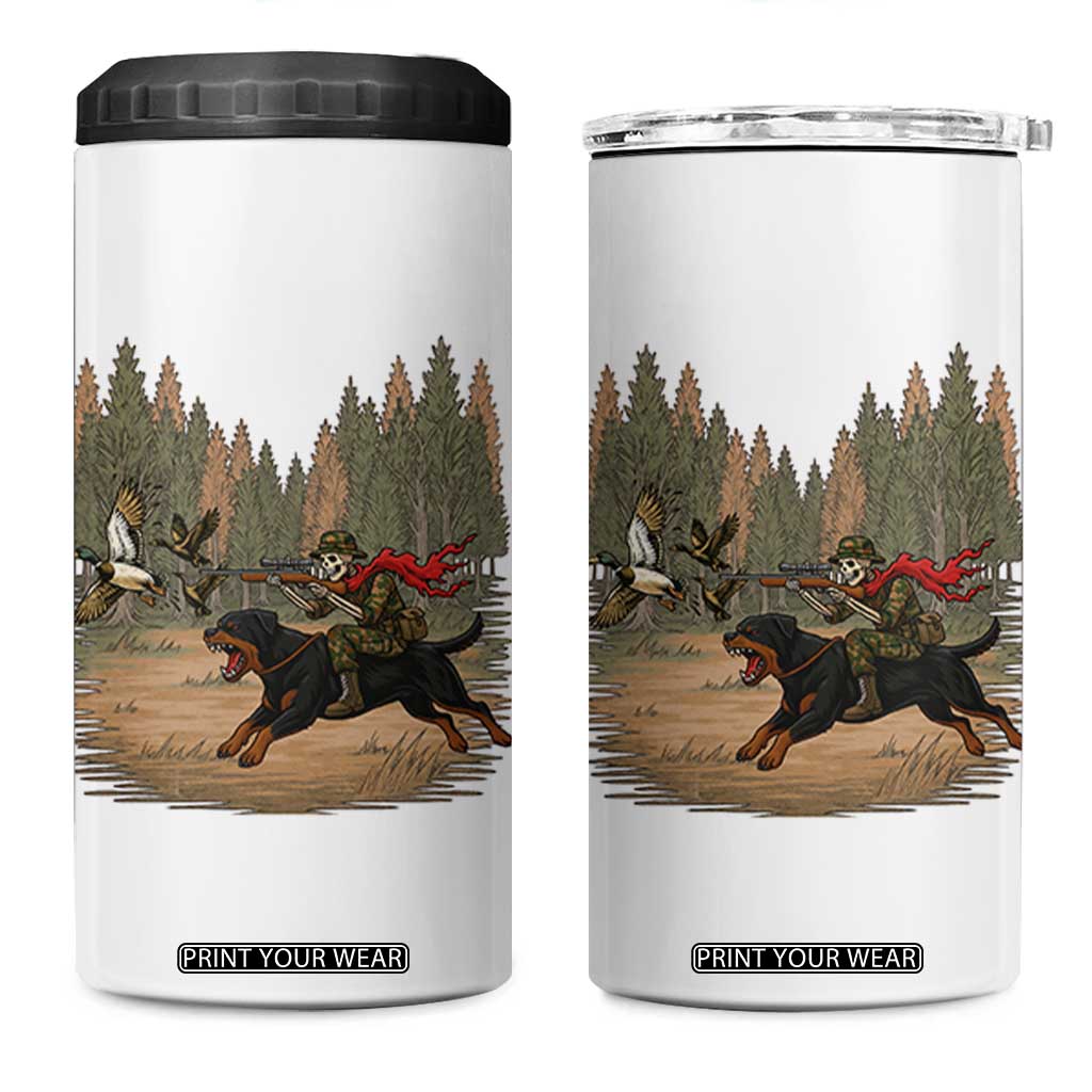 Funny Skeleton Riding Labrador Hunting 4 in 1 Can Cooler Tumbler Gift For Hunter TS12 One Size: 16 oz White Print Your Wear