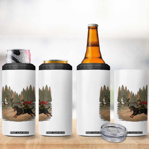 Funny Skeleton Riding Labrador Hunting 4 in 1 Can Cooler Tumbler Gift For Hunter TS12 Print Your Wear
