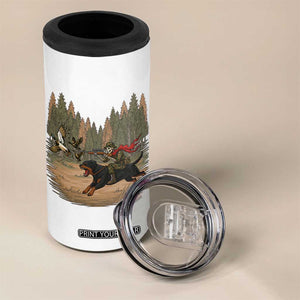 Funny Skeleton Riding Labrador Hunting 4 in 1 Can Cooler Tumbler Gift For Hunter TS12 Print Your Wear