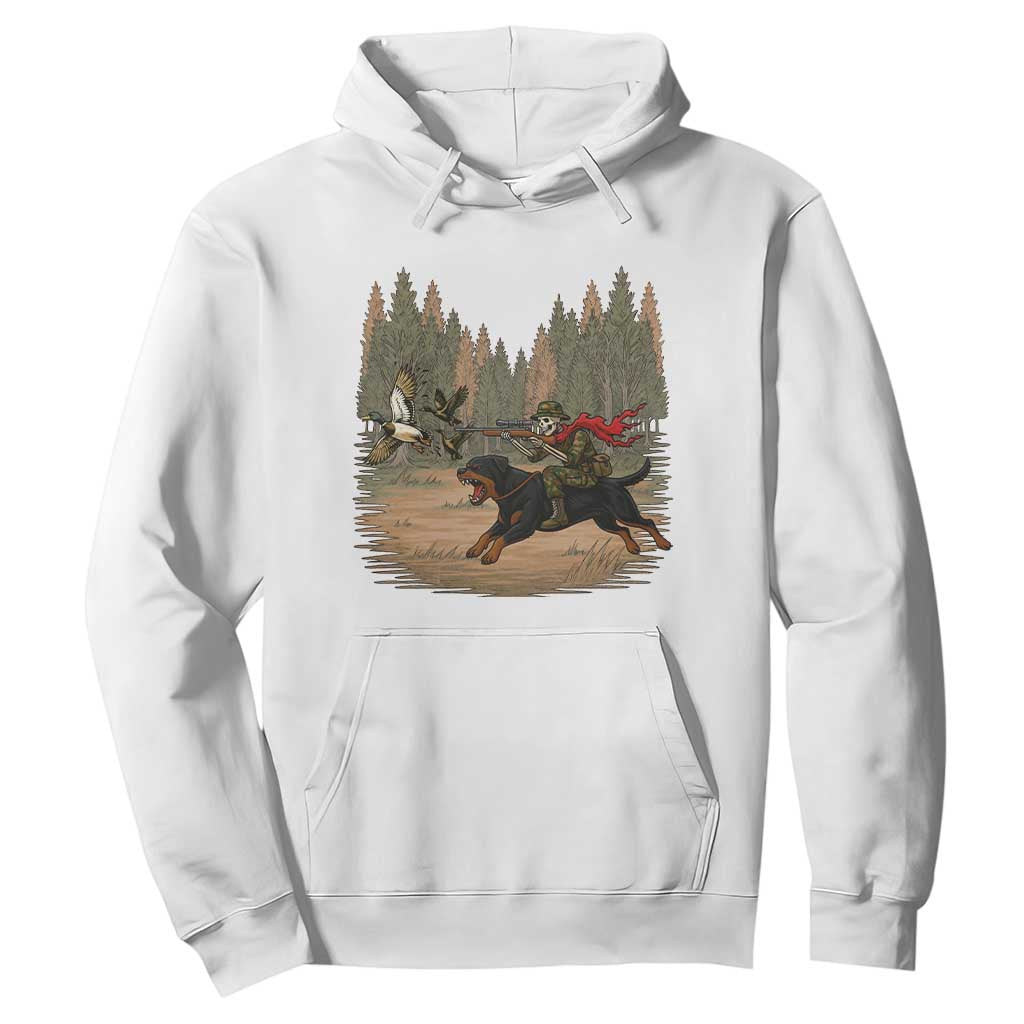 Funny Skeleton Riding Labrador Hunting Hoodie Gift For Hunter TS12 White Print Your Wear