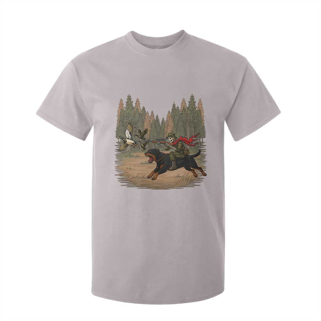 Funny Skeleton Riding Labrador Hunting T Shirt For Kid Gift For Hunter TS12 Ice Gray Print Your Wear