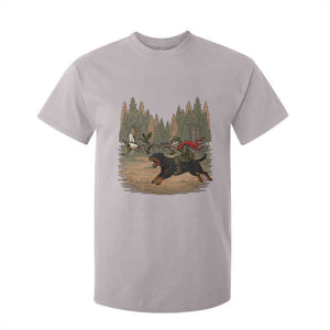 Funny Skeleton Riding Labrador Hunting T Shirt For Kid Gift For Hunter TS12 Ice Gray Print Your Wear