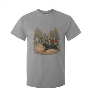 Funny Skeleton Riding Labrador Hunting T Shirt For Kid Gift For Hunter TS12 Sport Gray Print Your Wear