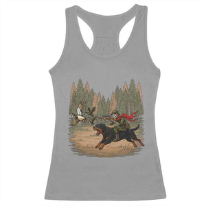 Funny Skeleton Riding Labrador Hunting Racerback Tank Top Gift For Hunter TS12 Sport Gray Print Your Wear
