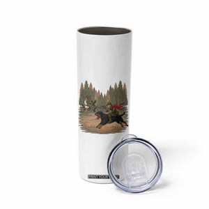 Funny Skeleton Riding Labrador Hunting Skinny Tumbler Gift For Hunter TS12 Print Your Wear