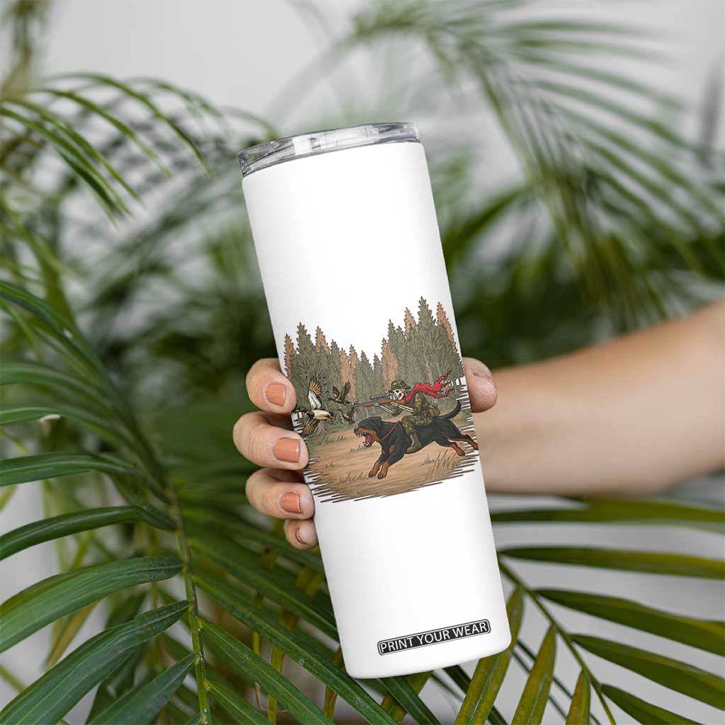 Funny Skeleton Riding Labrador Hunting Skinny Tumbler Gift For Hunter TS12 Print Your Wear