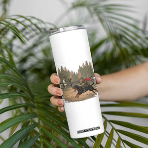 Funny Skeleton Riding Labrador Hunting Skinny Tumbler Gift For Hunter TS12 Print Your Wear