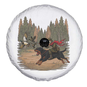 Funny Skeleton Riding Labrador Hunting Spare Tire Cover Gift For Hunter TS12 Print Your Wear