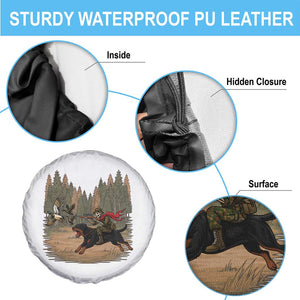 Funny Skeleton Riding Labrador Hunting Spare Tire Cover Gift For Hunter TS12 Print Your Wear