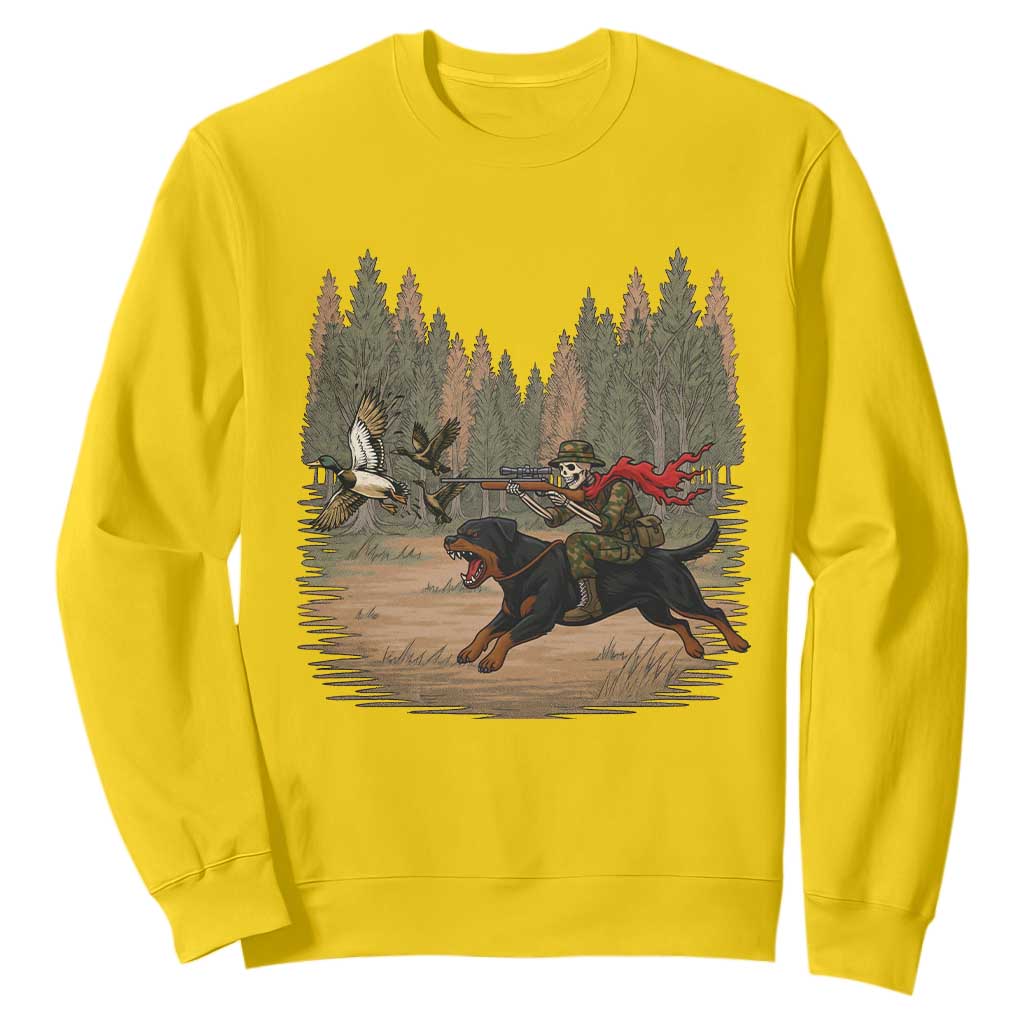 Funny Skeleton Riding Labrador Hunting Sweatshirt Gift For Hunter TS12 Daisy Print Your Wear
