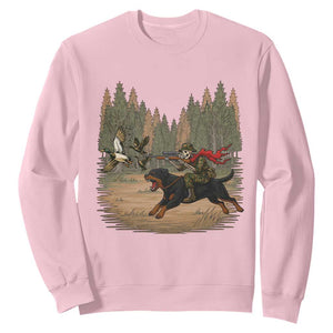 Funny Skeleton Riding Labrador Hunting Sweatshirt Gift For Hunter TS12 Light Pink Print Your Wear
