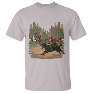 Funny Skeleton Riding Labrador Hunting T Shirt Gift For Hunter TS12 Ice Gray Print Your Wear