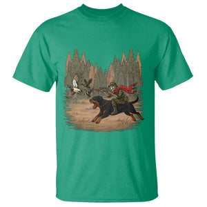 Funny Skeleton Riding Labrador Hunting T Shirt Gift For Hunter TS12 Irish Green Print Your Wear