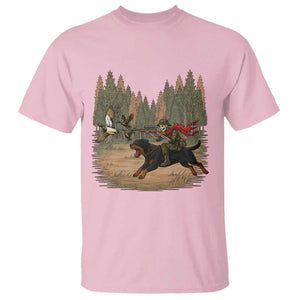 Funny Skeleton Riding Labrador Hunting T Shirt Gift For Hunter TS12 Light Pink Print Your Wear