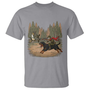 Funny Skeleton Riding Labrador Hunting T Shirt Gift For Hunter TS12 Sport Gray Print Your Wear