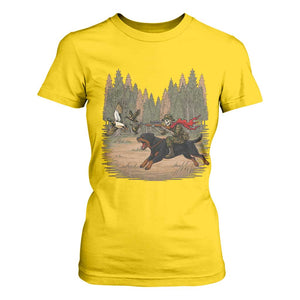Funny Skeleton Riding Labrador Hunting T Shirt For Women Gift For Hunter TS12 Daisy Print Your Wear