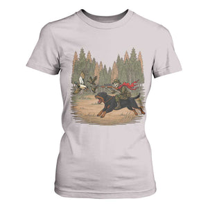 Funny Skeleton Riding Labrador Hunting T Shirt For Women Gift For Hunter TS12 Ice Gray Print Your Wear