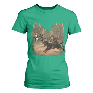 Funny Skeleton Riding Labrador Hunting T Shirt For Women Gift For Hunter TS12 Irish Green Print Your Wear