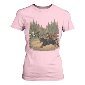 Funny Skeleton Riding Labrador Hunting T Shirt For Women Gift For Hunter TS12 Light Pink Print Your Wear
