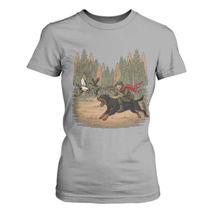 Funny Skeleton Riding Labrador Hunting T Shirt For Women Gift For Hunter TS12 Sport Gray Print Your Wear