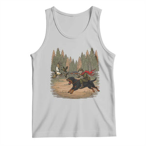 Funny Skeleton Riding Labrador Hunting Tank Top Gift For Hunter TS12 Ash Print Your Wear