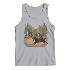 Funny Skeleton Riding Labrador Hunting Tank Top Gift For Hunter TS12 Athletic Heather Print Your Wear