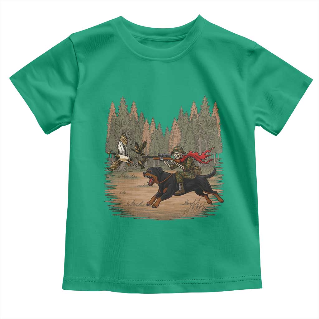 Funny Skeleton Riding Labrador Hunting Toddler T Shirt Gift For Hunter TS12 Irish Green Print Your Wear