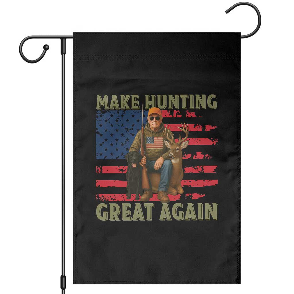 Funny Trump Deer Hunting Garden Flag Make Hunting Great Again TS12 Black Print Your Wear
