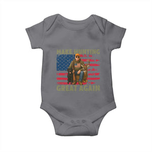 Funny Trump Deer Hunting Baby Onesie Make Hunting Great Again TS12 Charcoal Print Your Wear