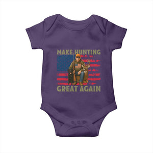 Funny Trump Deer Hunting Baby Onesie Make Hunting Great Again TS12 Purple Print Your Wear