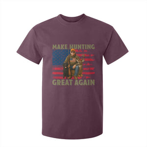 Funny Trump Deer Hunting T Shirt For Kid Make Hunting Great Again TS12 Maroon Print Your Wear
