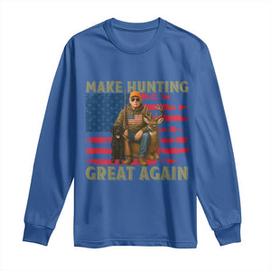 Funny Trump Deer Hunting Long Sleeve Shirt Make Hunting Great Again TS12 Royal Blue Print Your Wear