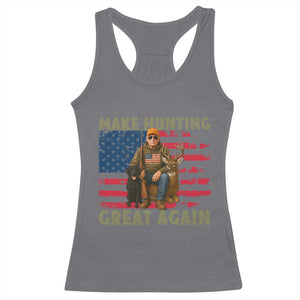 Funny Trump Deer Hunting Racerback Tank Top Make Hunting Great Again TS12 Charcoal Print Your Wear