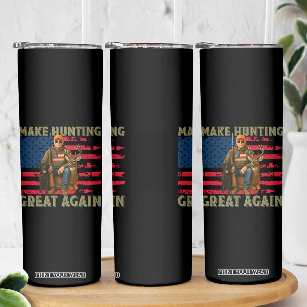 Funny Trump Deer Hunting Skinny Tumbler Make Hunting Great Again TS12 Print Your Wear