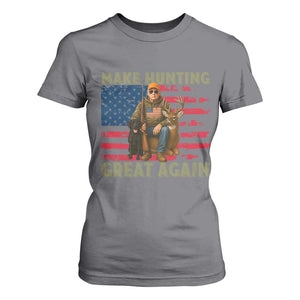 Funny Trump Deer Hunting T Shirt For Women Make Hunting Great Again TS12 Charcoal Print Your Wear
