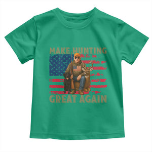 Funny Trump Deer Hunting Toddler T Shirt Make Hunting Great Again TS12 Irish Green Print Your Wear