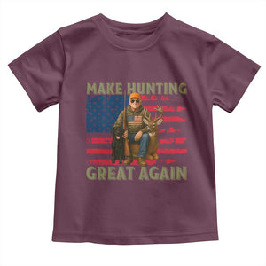 Funny Trump Deer Hunting Toddler T Shirt Make Hunting Great Again TS12 Maroon Print Your Wear