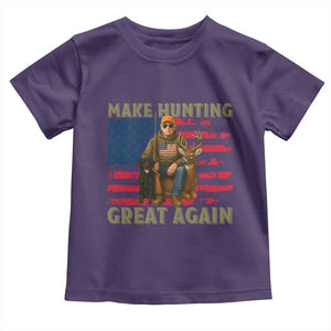 Funny Trump Deer Hunting Toddler T Shirt Make Hunting Great Again TS12 Purple Print Your Wear