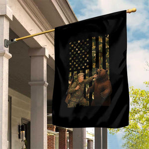 Funny Trump Vs Bear Showdown Garden Flag American Flag Hunter Gift TS12 Print Your Wear