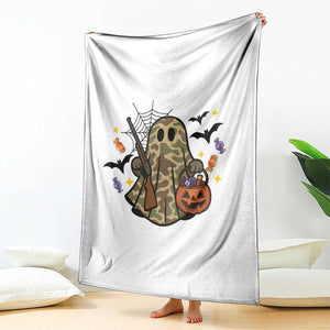Funny Camo Hunter Halloween Ghost Costume Throw Blanket TS12 Print Your Wear