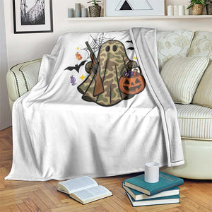 Funny Camo Hunter Halloween Ghost Costume Throw Blanket TS12 Print Your Wear