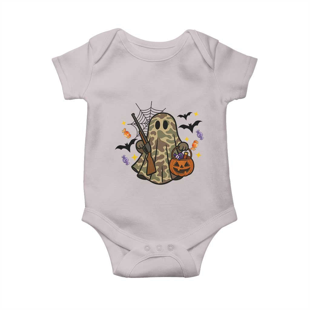 Funny Camo Hunter Halloween Ghost Costume Baby Onesie TS12 Ice Gray Print Your Wear