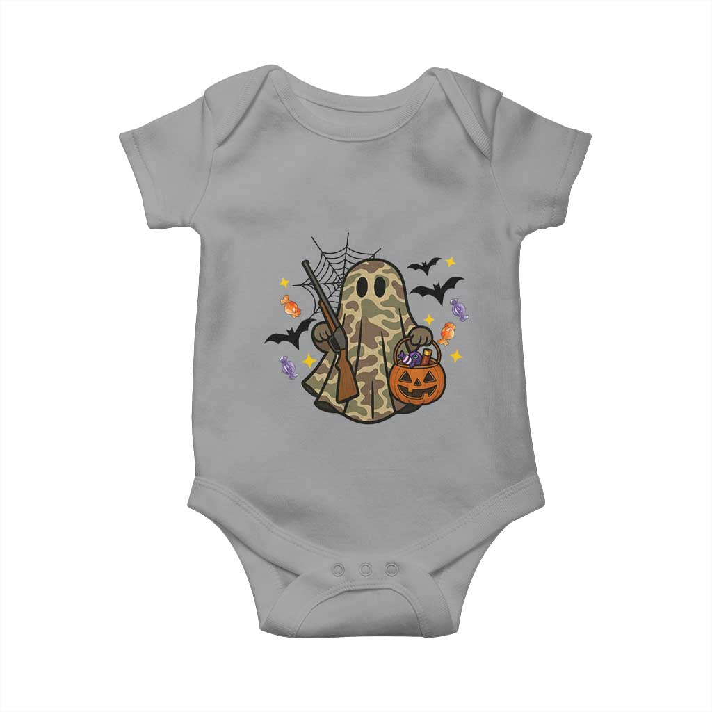 Funny Camo Hunter Halloween Ghost Costume Baby Onesie TS12 Sport Gray Print Your Wear
